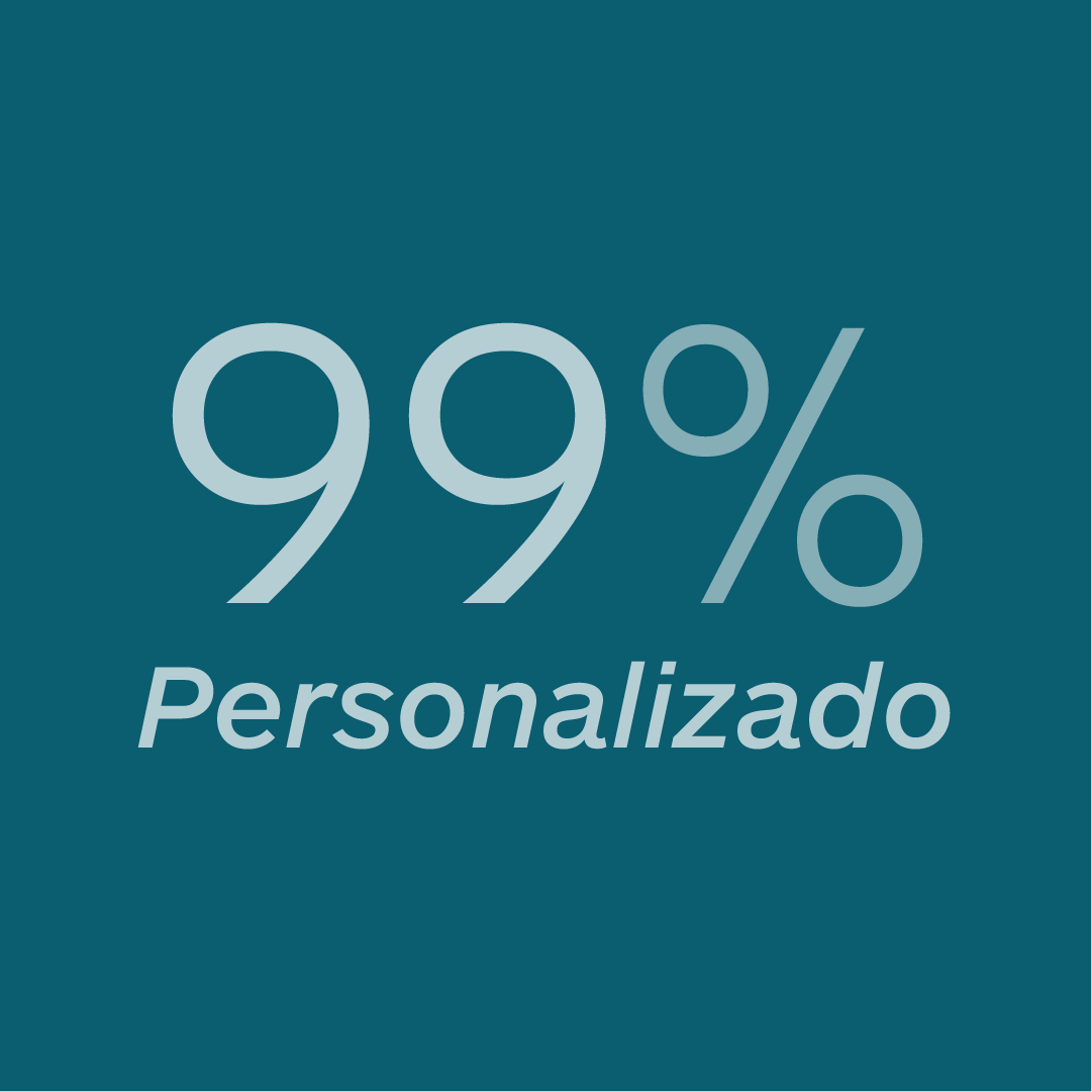 "99% customized" text